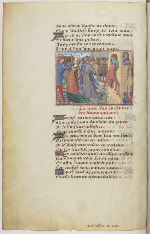 Bnf Français, 5054, fol. 16v, Massacre des habitants de Paris (1418), 1484