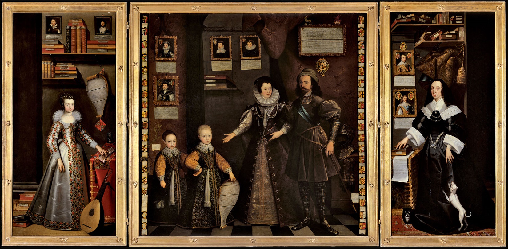 VAN BELCAMP Jan, Le Grand Portrait, 1646, la famille d'Anne, baronne de Clifford