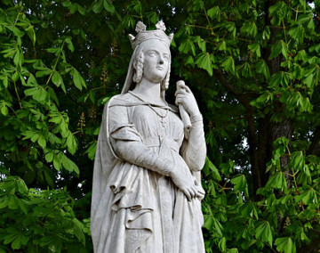 Statue de Sainte Bathilde, par Victor Thérasse, jardin du Luxembourg, Paris (6e)