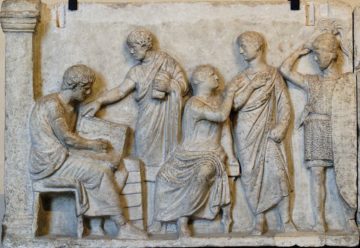 Relief de Domitius Ahenobarbus : premier relief représentant une scène de recensement à Rome