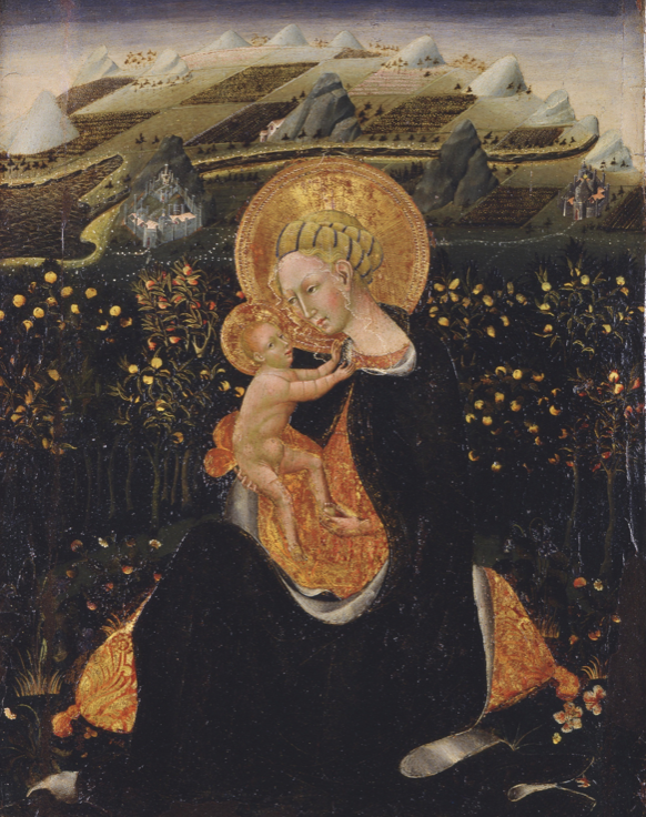 PAOLO di, Giovanni, La Vierge de l’humilité, 1430, tempera sur panneau, 62x48 cm, Sienne, Pinacothèque nationale.
