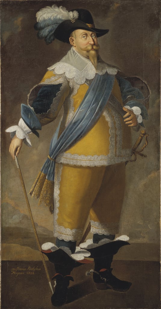 Inconnu, Gustave II Adolphe (1594-1632), roi de Suède, huile sur toile, 76x64 cm, Musée National, Stockholm.