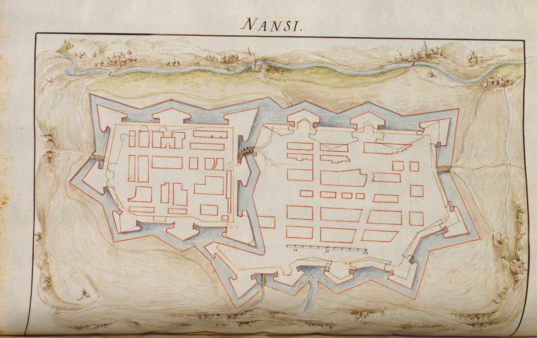 Plan de Nancy en 1590
