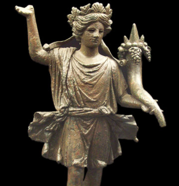 Lare de bronze du Ier siècle (M.A.N., Madrid).