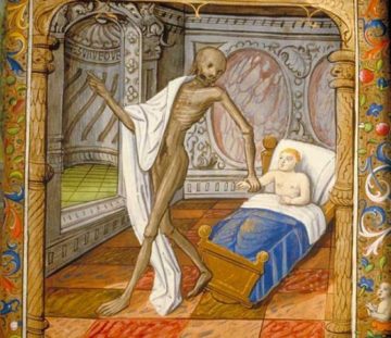Danse macabre, France, fin du XVe siècle Paris, BnF, département des Manuscrits, Français 995, fol. 34v