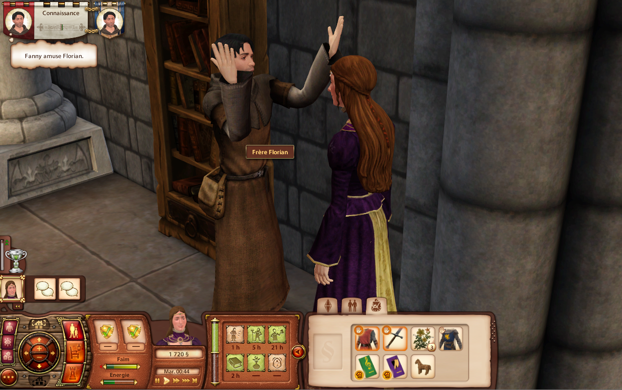 Le moine "Florian" dan les Sims Medieval