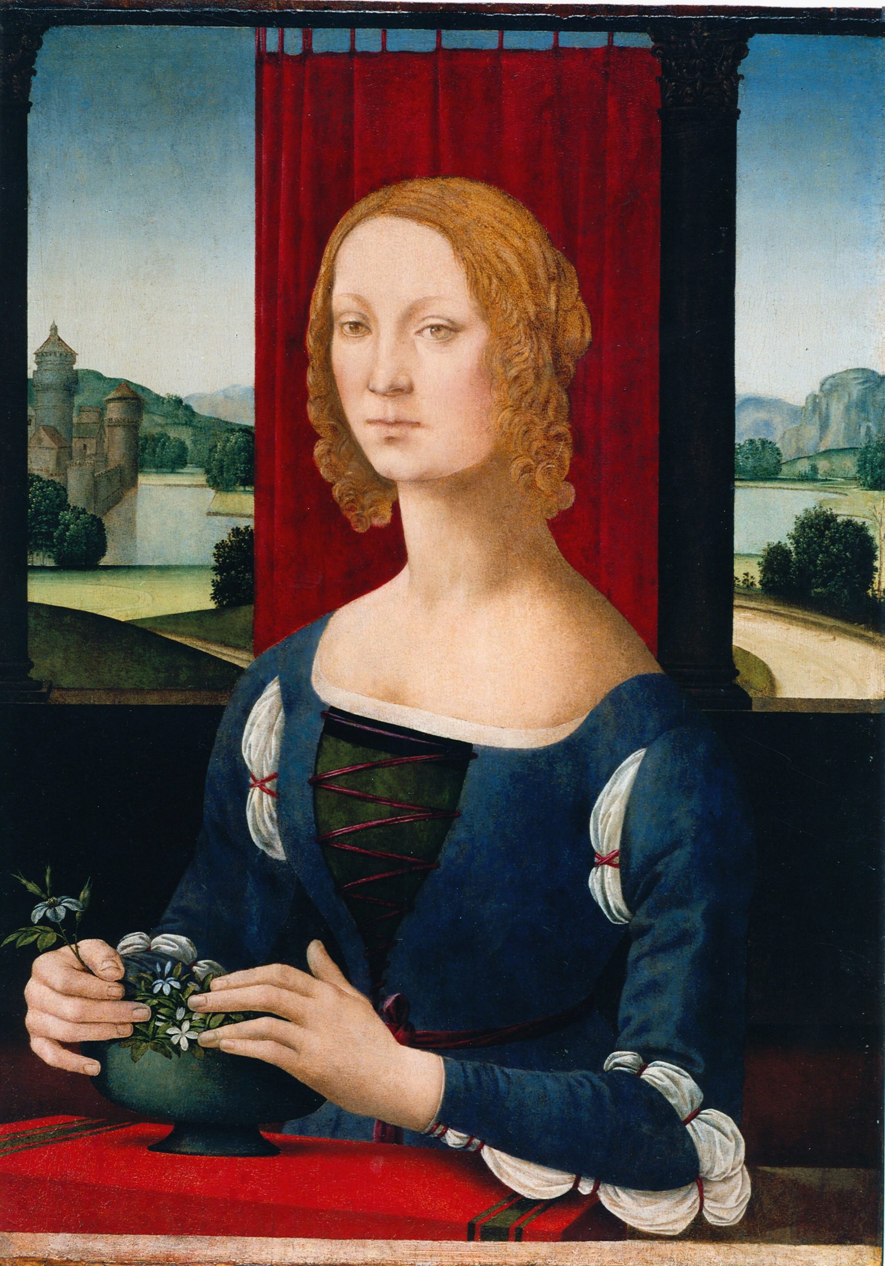 Lorenzo di Credi, Portrait de Caterina Sforza, v. 1481-1483. Huile sur toile, 75 x 54 cm. Pinacoteca Civica, Forlì