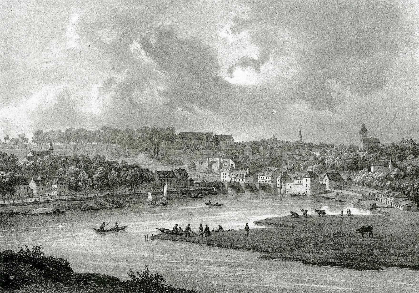 Une vue sur Auray en 1823