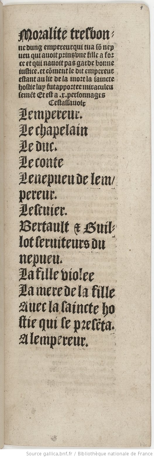 Recueil Trepperel (imprimé par la veuve de Jehan Trepperel, vers 1512-1516) BnF, © Gallica