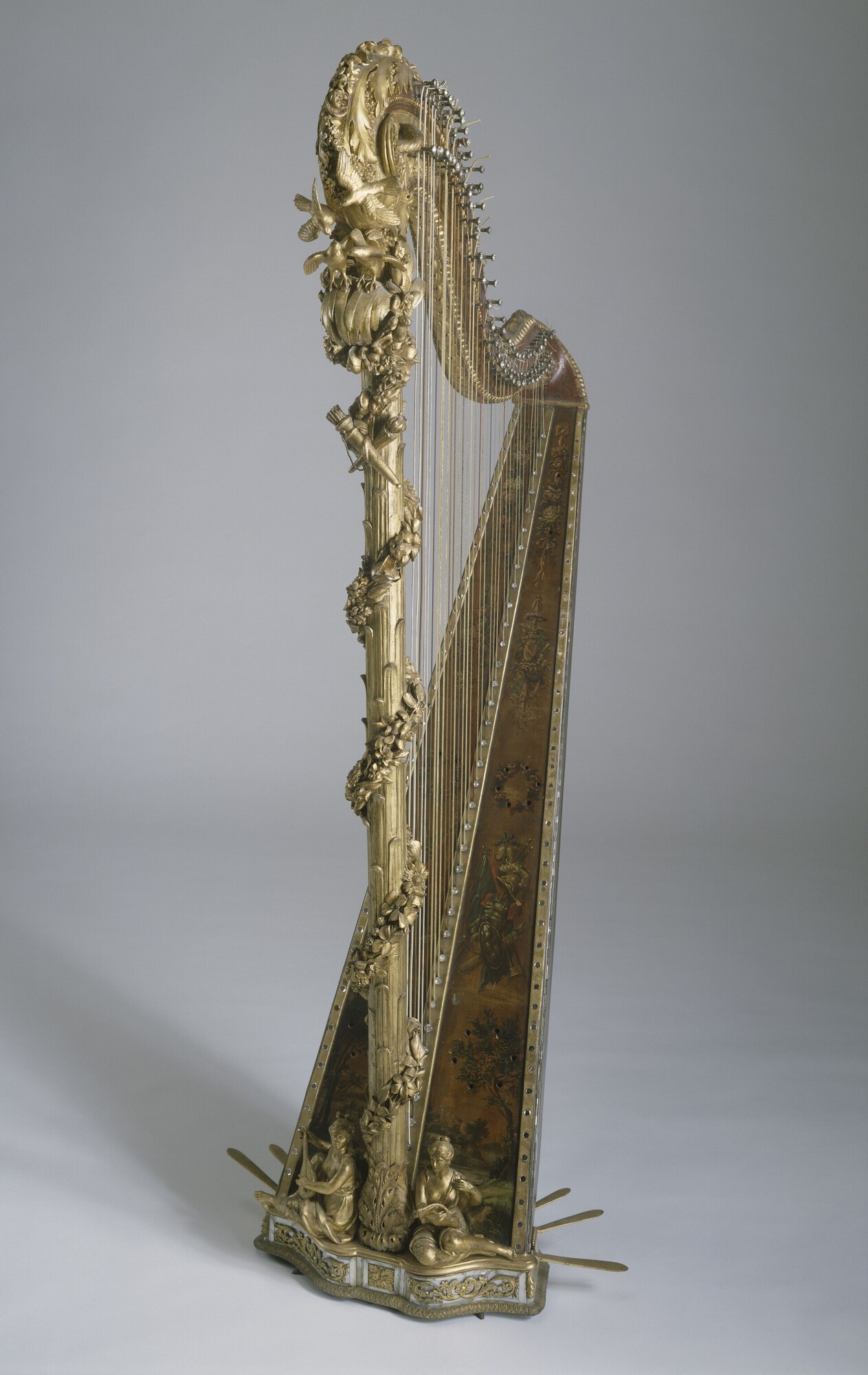 Harpe, Jean Henry Naderman, entre 1775 et 1784. Conservée au Chateau de Versailles © RMN-Grand Palais (Château de Versailles) Daniel Arnaudet