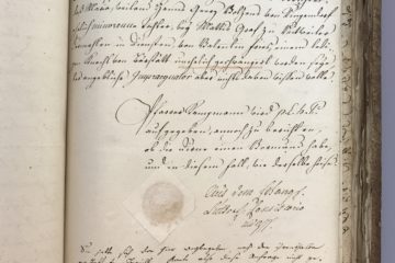 AA-S 2G393/3, Archives de la paroisse luthérienne de Reitwiller - Extrait de protocolle du 19 juillet 1780, envoyé par le consistoire de Bouxwiller au pasteur Kampmann de Reitwiller pour obtenir un complément d'information sur la grossesse hors mariage de Maria Volzen.