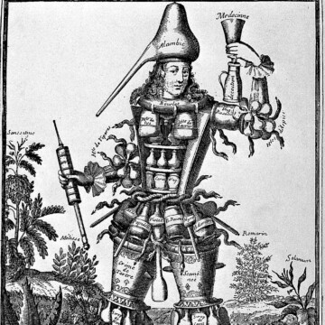 Nicolas de Larmessin, « Habit d’apothicaire », Costumes grotesques et les métiers, II (vers 1690). Estampe, ©Musée Carnavalet, Paris