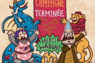 Illustration de fin de campagne du carnet Passion Médiévistes par din