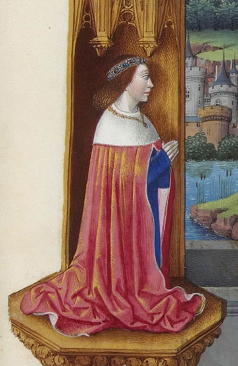 Représentation de Charles Ier, extraite de la miniature de l'Ecce Homo, Les Très Riches Heures du duc de Berry, vers 1485-1486.
