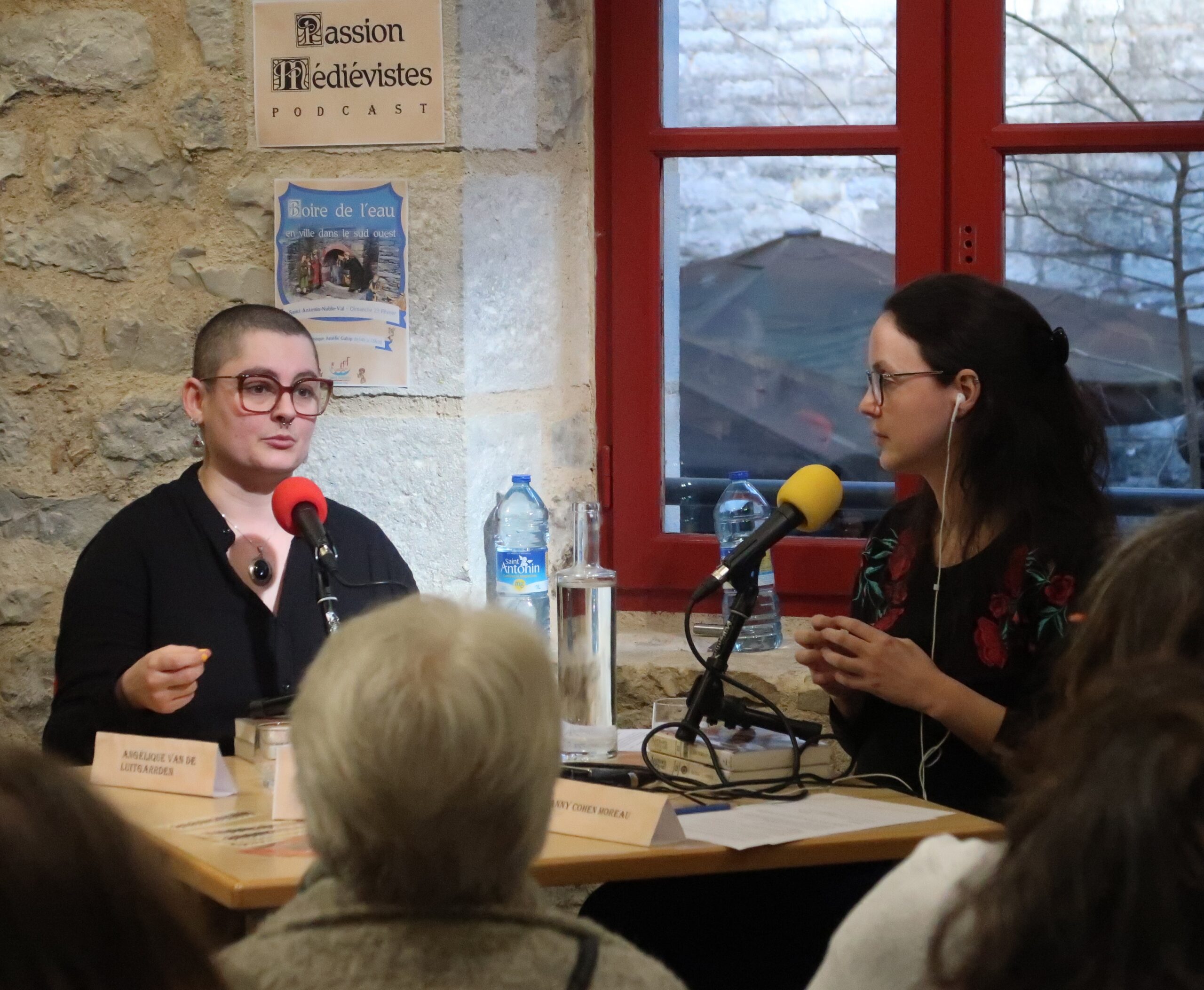 Photo de l'enregistrement de l'épisode 107 à la médiathèque Amélie Galup de Saint-Antonin Noble Val en février 2025