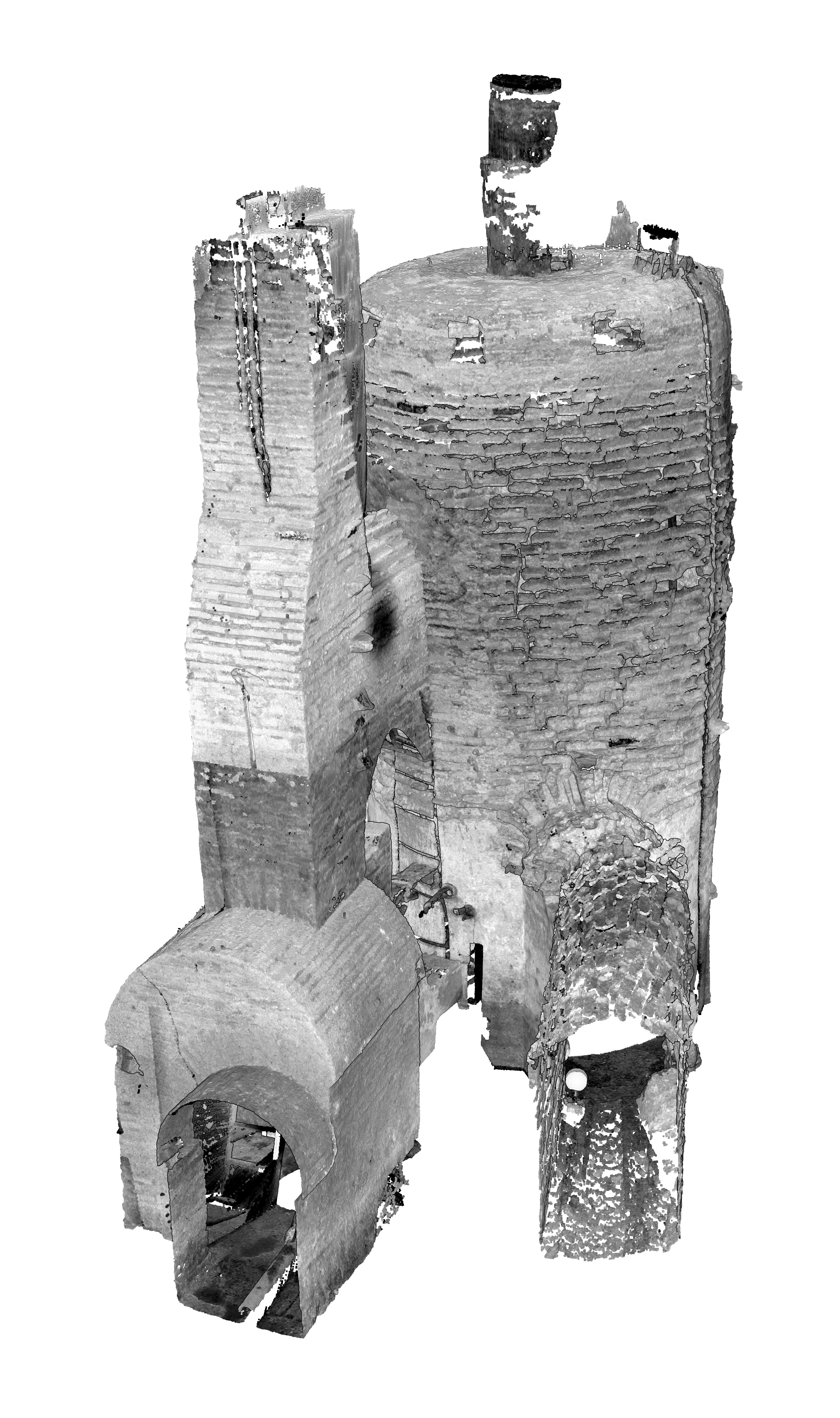 Modélisation 3D du puits Saint-Michel, Moissac (82), crédits : A. Van de Luitgaarden, B. Lefebvre, F. Baleux.