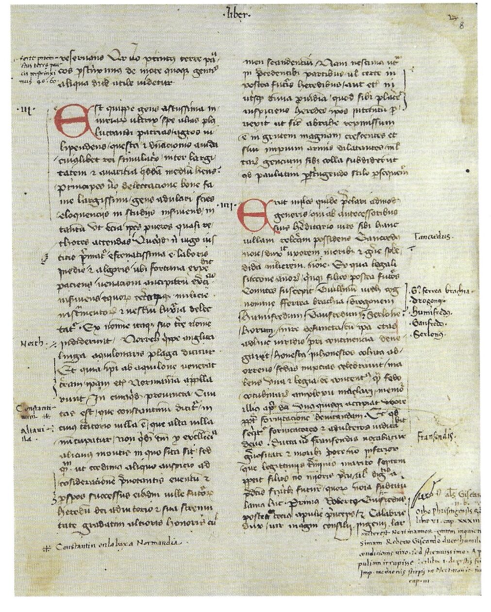 Histoire du Grand Comte Roger, de Geoffroi Malaterra, extrait du manuscrit Z, fin XIVe s. (in LUCAS-AVENEL, 2016, planche IX)