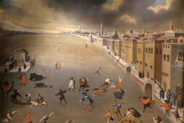 BELLA Gabriele, (1709), Lagune gelée à Venise, [huile sur toile], Pinacothèque de Querini Stampalla, Venise