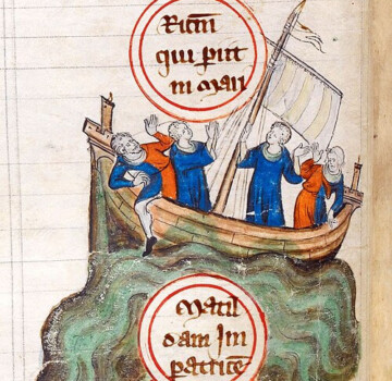 Gautier de Henley, Le Dite de Hosebondrie, 1er quart du XIVe siècle, Londres, British Library, Cotton MS Claudius D II, f. 45v
