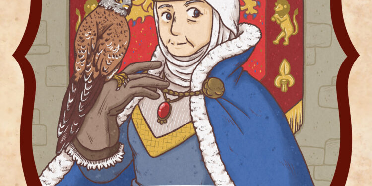 Illustration de l'épisode 117 sur Aliénor d'Aquitaine par l'artiste din