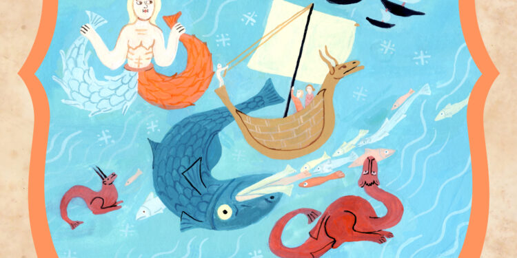 Illustration de l'épisode 121 sur la mer par Béatrice Menuel