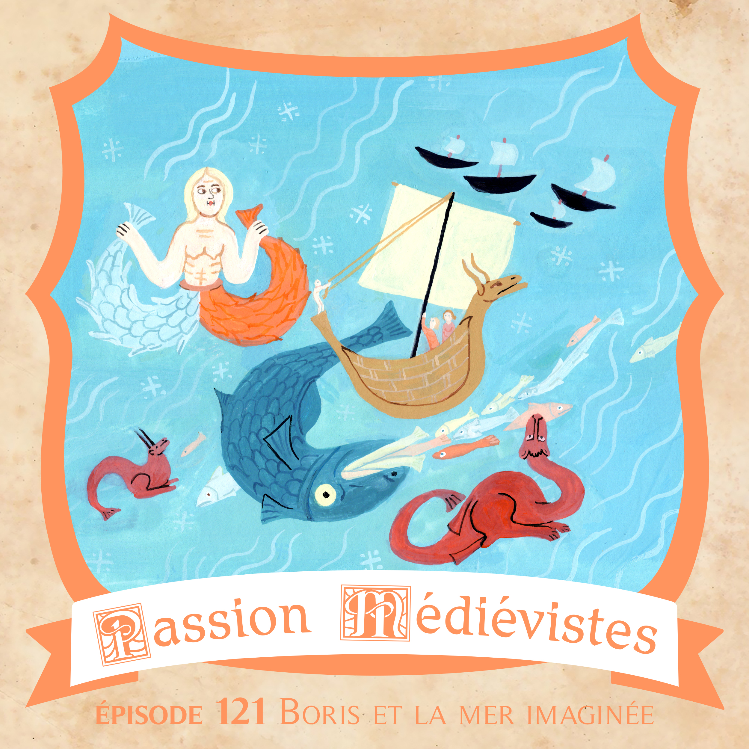 Illustration de l'épisode 121 sur la mer par Béatrice Menuel