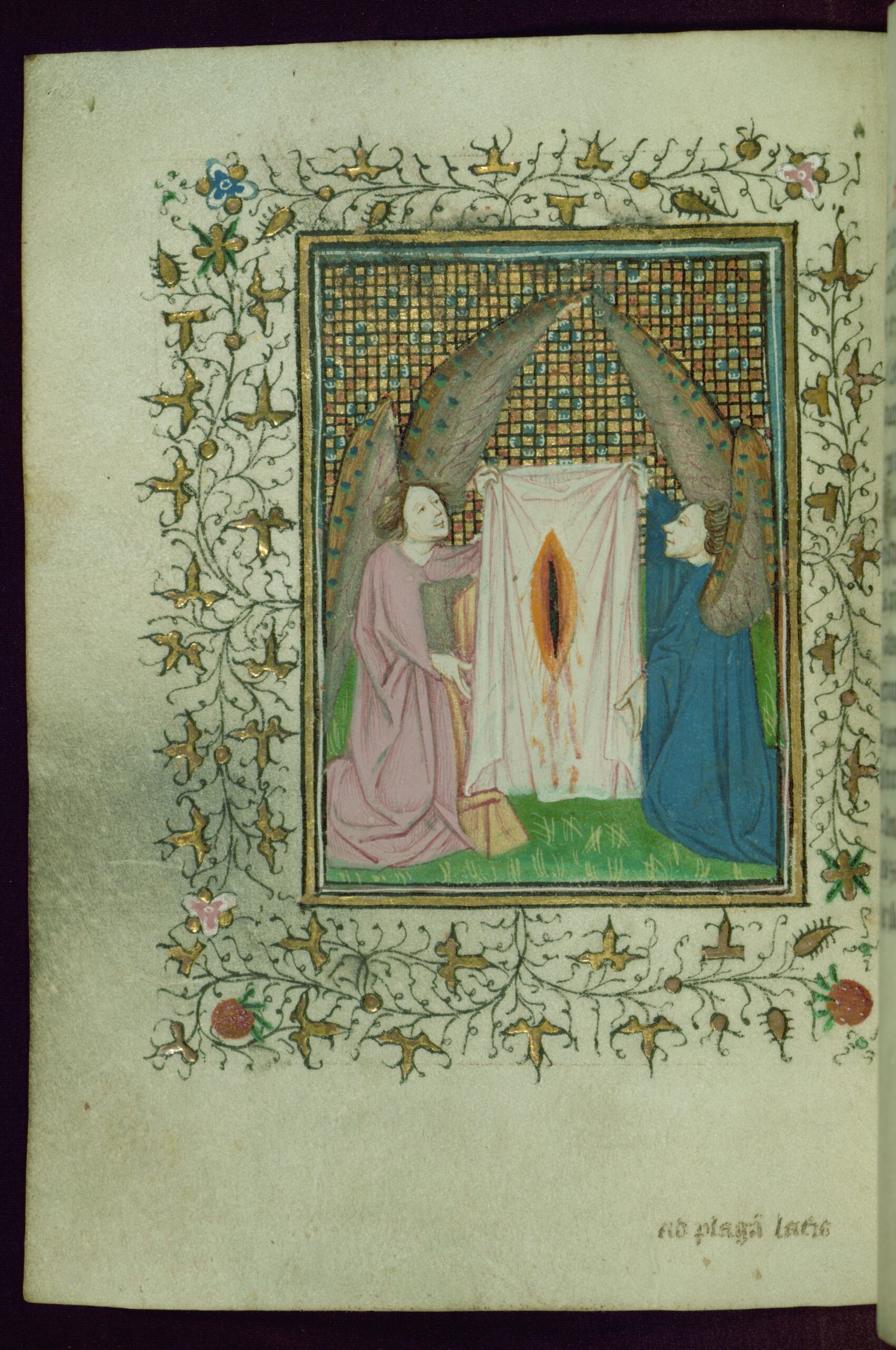 Livre d’Heures cistercien, commanditaire féminine. Baltimore, Walters Art Museum, W218, f. 28v (vers 1440).© Walters Art Museum (source : https://thedigitalwalters.org/Data/WaltersManuscripts/html/W218/)