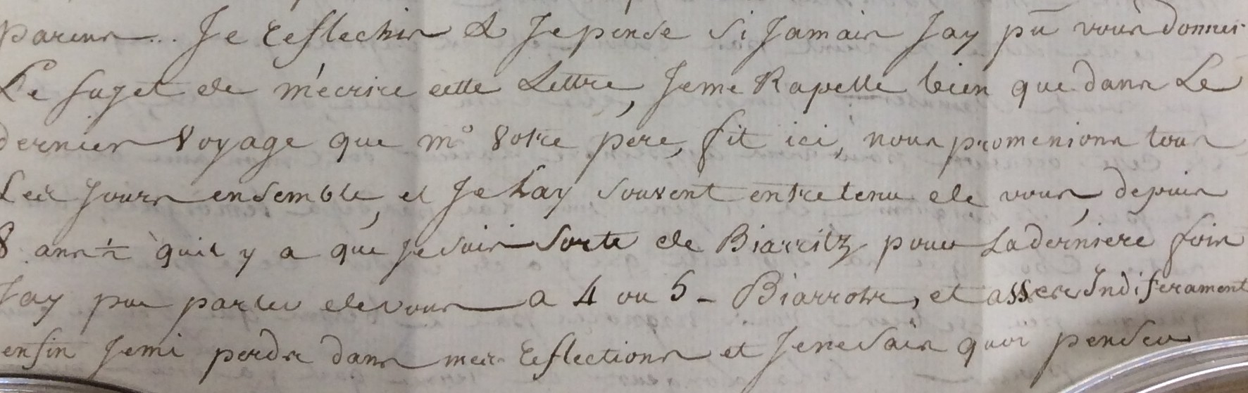 Lettre de Monsieur Dalbarade, Saint Domingue, à Marie Anne Dufau, Biarritz, le 24 mars 1778.